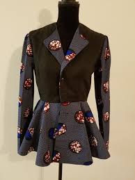  African Print Peplum Jacket Ankara Women Jacket Jacket For Etsy Jackets For Women Peplum Jacket Ankara Peplum