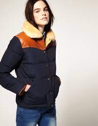 330 Penfield Penfield Rockwool Jacket With Shearling Collar Leather Shoulder Patch In Blue Navy Penfield Jacket Shearling Collar Moncler Jacket