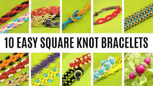 In the jewelry section difficulty: Top 10 Easy Square Knot Bracelets For Beginners Easy Macrame Crafts Youtube