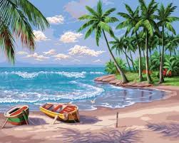 #14 gambar mewarna pemandangan tepi pantai dan rumah api. Lukisan Pemandangan Di Tepi Pantai Yang Mudah Cikimm Com