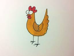 How To Draw A Cartoon Chicken Chicken Drawing Cartoon Rooster Cartoon Chicken