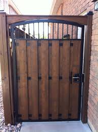 Steel Man Gate With Wood Www Forzametal Com Iron Gate Design Wooden Garden Gate Door Gate Design