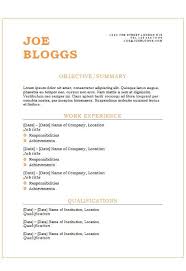 Cv format pick the right format for your situation. Free Neat Orange Text Only Cv Resume Template In Microsoft Word Docx Creativebooster