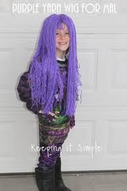 Diy uma costume (descendants 2 movie). Purple Yarn Wig For Mal From Descendants 2 Costume Keeping It Simple