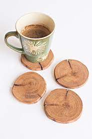 For this hack i used cardboard beer coasters that you get at any bar/restaurant. Set Of 4 4 Wood Coasters Wooden Drink Coasters Etsy Rustic Wood Coasters Coffee Table Coasters Wood Coasters