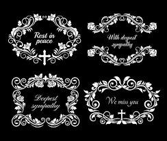Free collection of 30+ printable condolence cards. Free Vector Funeral Card Template
