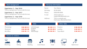 creative resume slide template for