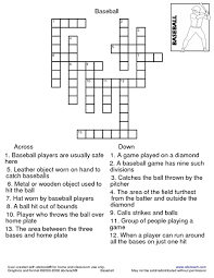 Crossword puzzles for kids in science, english, maths, cyber and general knowledge of grade 8. Physical Education 11 Word Search Answers Baseball Baseball Poster