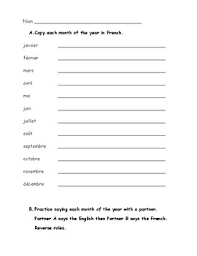 French colours ks2 worksheets, activities and flashcards. Months Of The Year In French Worksheets Teaching Resources Tpt