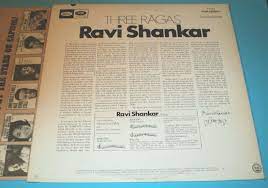 RAVI SHANKAR / THREE RAGAS LP 1967 / CAPITOL T