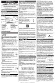 Press the next key for at least 5 … Lux Products Psp511lca Installation And Operating Instructions Pdf Download Manualslib