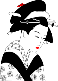 Black And White Kimono Clipart Free Image On Pixabay Japanese Woman Lady Girl Japan Japanese Geisha Drawing Geisha Drawing Geisha