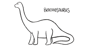 Free Brachiosaurus Traceable Outline Drawing Outline Card Making Tools Fish Drawings