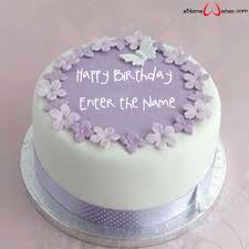 Happy birthdayhappy birthday wishes greetings for friends, brother or sister. Purple Flowers Birthday Name Wish Cake For Sister Enamewishes