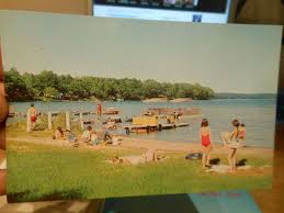 Vintage Old Michigan Postcard Diamond Lake Cassopolis Bidwells Bikini Beach Babe Bikini Beach Beach Babe Beach