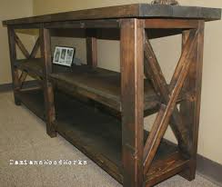 Handcrafted Farmhouse Console Sofa Table By Damianswoodworks Rustic Console Tables Rustic Consoles Furniture