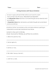 Exercise 1 choose the correct relative pronoun. Clauses Worksheets Writing Sentences With Clauses Worksheet