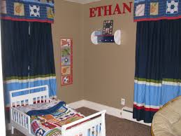Also, do not forget to include fancy wall curtains giving a taste of the game. Sports Themed Curtains Home The Honoroak Baseball Decorations For Bedroom Atmosphere Ideas Window Sports Themed Night Stand Room Shower Curtain Bed Sets All Sport Theme Apppie Org