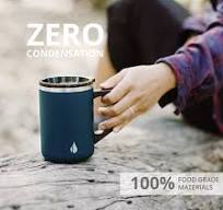 Amazon.com: Elemental Insulated Coffee Mug - Triple-Wall Stainless Steel  Summit Travel Cup for Hot and Cold Drinks - Thermal Coffee Mug with Lid and  ...