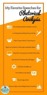 My Favorite Speeches For Rhetorical Analysis Rhetorical Analysis Teaching High School English Teaching High School