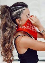 If You Hair Is Chin Length Or Loner Comb It Straight Up Twist A Couple Of Times Then Coil Braided Ponytail Hairstyles Cool Braid Hairstyles Ponytail Styles
