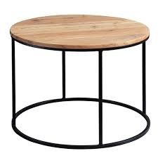Das gestell wird aus qualitativem quadratrohr handgefertigt und in kombination mit der tischplatte aus hochwertiger rustikaler eiche. Finebuy Couchtisch 60x43x60 Cm Akazie Massivholz Metall Sofatisch Design Wohnzimmertisch Rund Kaffeet Wohnzimmertische Runder Kaffeetisch Coole Couchtische