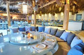 Hip Spots Best Restaurants Bars Beach Bars In Mykonos Mykonos Restaurant Beach Restaurant Design Beach Bars