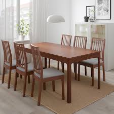 Bar height dining table set with 2 stools & side shelf 3 pieces bar set. Ekedalen Extendable Table Brown Min Length 70 7 8 Ikea