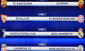 The eight teams remaining in the champions league learned on friday who they'd face in the quarterfinals when uefa conducted its draw in its swiss. Champions League Quarter Final Draw World Sports Ahram Online