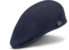 Fodera e fascia di pelle interna. Cappello Uomo Forma Coppola In Feltro Blu Scuro Borsalino Circ 59cm Su Forzieri