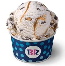 Baskin Robbins Large Scoop Quarterback Crunch Ice Cream