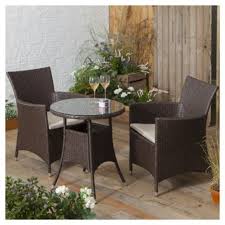 Tesco Direct Rattan Garden Bistro Set Brown Bistro Set Outdoor Furniture Sets Garden Furniture Sets