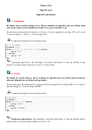 Ideea este ca nu pot spune dacă îmi place cu. Doc Clasa A Ix A Fisa De Lucru Algoritmi Elementari Tibi Badelita Academia Edu