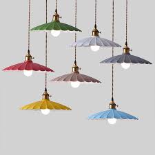 scalloped shade single pendant light in