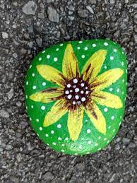 Rock Painting Simple Flower Painted Rocks Rock Painting Flowers Rock Painting Art