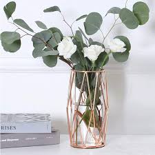 Check spelling or type a new query. Glass Flower Vase With Geometric Metal Stand Holder Clear Crystal Centerpiece Vase Hydroponic Flower Plant Terrarium Glass Vase Rose Gold Walmart Com Walmart Com