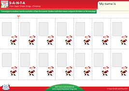 s a n t a worksheet spell your name super simple