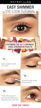 Trend Alert Shimmery Eyes Learn How To Get This Eyeshadow Look By Following This Easy Makeup Tutorial Featuring Maybelline S Skin Makeup Makeup Trendy Makeup
