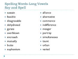 Maybe you would like to learn more about one of these? Spelling And Vocabulary Ppt Video Online Download