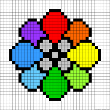 Rainbow Badge Pokemon Perler Bead Pattern Pixel Art Pattern Perler Bead Patterns Beading Patterns perler bead patterns beading patterns