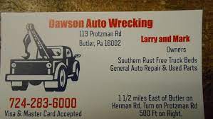 We specializes in 4x4's pickups, light trucks, suvs, & vans. Dawson S Auto Wrecking Salvage Yard In Butler