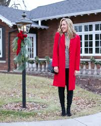 Free shipping both ways on stuart weitzman boots from our vast selection of styles. Red Cashmere Wool Coat Faux Leather Leggings Stuart Weitzman Lowland Over The Knee Boots Striped Turtleneck Camel Blazer 3 Memorandum Nyc Fashion Lifestyle Blog For The Working Girl