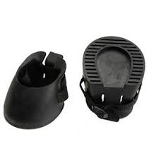 details about pair set 2 black rubber barrier trail endurance horse pony bell boots s m l xl