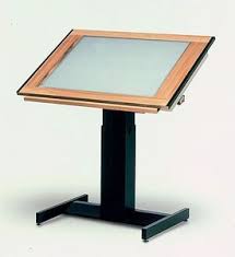 Drafting Table With Built In Light Box Oh So Many Uses Excellent Add To The Studio Cafe Art Table Craft Room Office Drafting Table