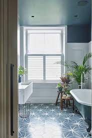 It made a wonderful contrast to the white sink, fixtures and interior color of the bathroom. Bathroom Floor Tile Ideas Bathroom Tile Ideas For Floors Livingetc