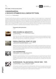 L'AVANGUARDIA: L'OCCHIO STRABICO SULL'ARCHITETTURA