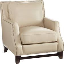 Sofia Vergara Bal Harbour Beige Leather Chair Dining Room Arm Chairs Comfy Leather Chair Leather Chair