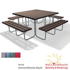 200 x 176 x 76 cm (l x b x h). Bank Tisch Kombination Picknickbank Touristikservice Fett