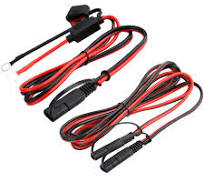 2 Pcs 16 AWG SAE Battery Charger Kit, 8 Ft SAE To SAE DC Power Connector  Cable And 3 Ft Ring Terminal Harness With Fused SAE Quick Disconnect Plug