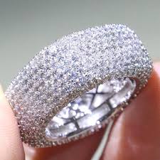 4 00 Ct White Diamond Wedding Band With 925 Sterling Silver Engagement Band Ring 925 Sterling Silver Diamond Silver Ring White Diamond Ring In 2020 Diamond Wedding Bands Wedding Ring Bands Womens Wedding Bands